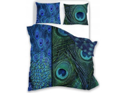 Saténové obliečky NOBILE Peacock - modré/zelené - 160x200 cm