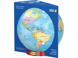 EUROGRAPHICS Puzzle v plechovej krabičke Mapa sveta 550 dielikov