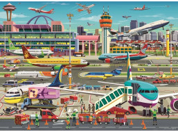 RAVENSBURGER Puzzle Letiskový ruch XXL 150 dielikov