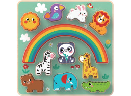 2Kids Toys Balančné puzzle so zvieratkami 2 v 1