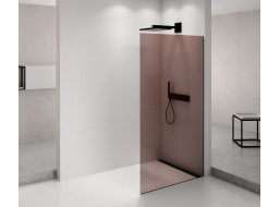 Polysan ARCHITEX BLACK MATT sprchová zástena 1062mm, sklo Marron AXB110MR