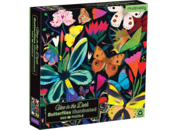 Mudpuppy Puzzle Motýle - svieti v tme 500 dielikov