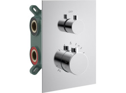 Sapho KIMURA podomietková sprchová termostatická batéria, box, 3 výstupy, chróm KU683