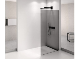 Polysan ARCHITEX BLACK MATT sprchová zástena 662mm, dymové sklo AXB70SC