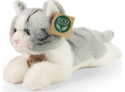 Rappa Plyšová mačka ležiaca šedá 20 cm ECO-FRIENDLY