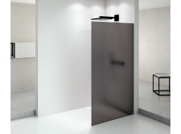 Polysan ARCHITEX BLACK MATT sprchová zástena 1462mm, dymové matné sklo AXB150SM