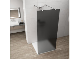Polysan ESCA CHROME jednodielna sprchová zástena do priestoru, dymové matné sklo, 1100 mm ES1411-05