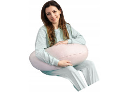Dojčiaci vankúš BABYMAM PREMIUM - Biele bodky na ružové