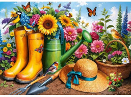 CHERRY PAZZI Puzzle Zlaté čižmy v záhrade 1000 dielikov