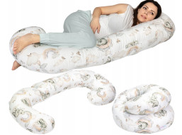 Tehotenský a dojčiaci vankúš BABYMAM PREMIUM 300 cm 3v1 - Sloník na obláčiku