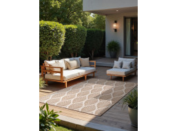 Kusový koberec Duet Liora Beige/White - na von aj na doma
