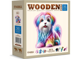 WOODEN CITY Drevené puzzle Veselé šteňa 50 dielikov