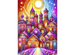 ENJOY Puzzle Fialové mesto 1000 dielikov