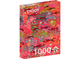 ENJOY Puzzle Hlboká červená 1000 dielikov