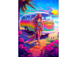 ENJOY Puzzle V srdci Hippie 1000 dielikov