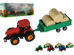 TEDDIES Traktor s vlečkou na zotrvačník 30 cm 1ks (mix)