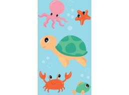 Detský bavlnený uterák KIDS 30x50 cm - Morský svet