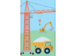 Detský bavlnený uterák KIDS 30x50 cm - Na stavenisku