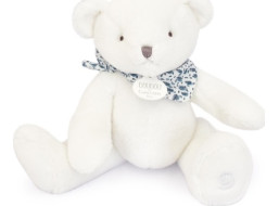 Doudou Plyšový medvedík biely 25 cm