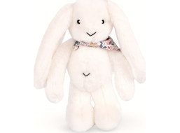 Doudou Plyšový zajačik so šatkou biely 35 cm