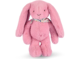 Doudou Plyšový zajačik so šatkou ružový 35 cm