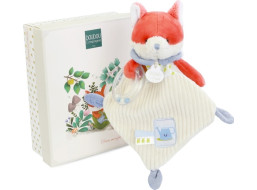 Doudou Darčeková sada Plyšová líška Romarin s hrkálkou 21 cm