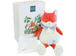 Doudou Darčeková sada Plyšová líška Romarin s dečkou 28 cm
