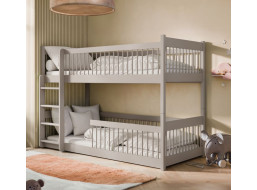 Detská poschodová posteľ s Montessori lôžkom z masívu borovice BOLEK - 180x80 cm - KAŠMÍROVÁ