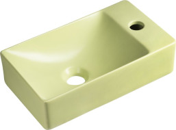 Sapho MARGITHA keramické umývadlo 38x22cm, otvor pre batériu vpravo, pistáciová MGT38223