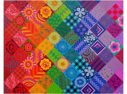 HOP Puzzle Patchworková dúha 1000 dielikov