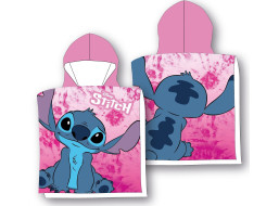 Detská rýchloschnúca osuška s kapucňou LILO A STITCH 50x100 cm - ružová