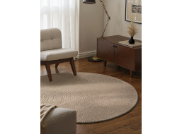 Kusový koberec Eleni kruh - svetlo béžový