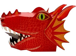 Fiesta Crafts Kreatívna súprava 3D maska Červený drak