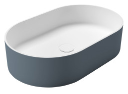 Sapho THIN umývadlo na dosku, Rockstone, 55x35cm, siena/biela mat WN205-42