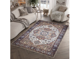 Kusový koberec FLANNEL PRINTED - Ornament - hnedý