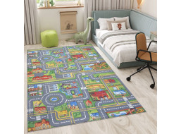 Dětský kusový koberec FLANNEL PRINTED - Ve městě