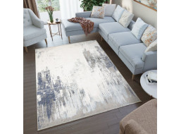 Kusový koberec RIVOLI Haze - svetlo béžový/modrý