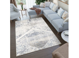 Kusový koberec RIVOLI Pattern - svetlo béžový/modrý
