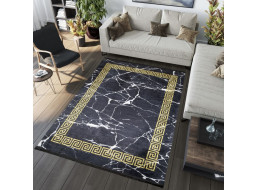 Kusový koberec TOSCANA Greek - čierny/zlatý