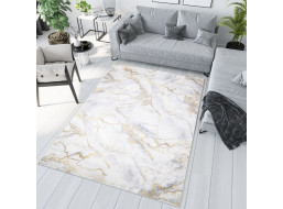 Kusový koberec TOSCANA Alabaster - svetlo šedý/zlatý