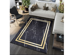 Kusový koberec TOSCANA Rim - čierny/zlatý