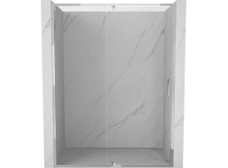 Sprchové dvere MEXEN EXO pivotové - dvojdielne - 135 cm - číre - chrómové - 819-135-000-01-00
