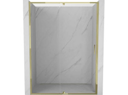 Sprchové dvere MEXEN EXO pivotové - dvojdielne - 135 cm - číre - zlaté - 819-135-000-50-00