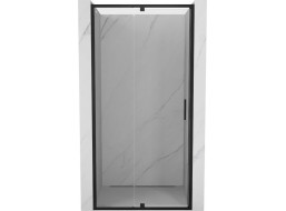 Sprchové dvere MEXEN EXO pivotové - dvojdielne - 125 cm - číre - čierne - 819-125-000-70-00