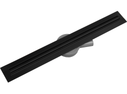Sprchový žľab MAXMAX Mexen FLAT 360 SLIM - čierny, 1741100, 100cm