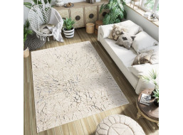 Kusový koberec HERA Roots - krémový/hnedý