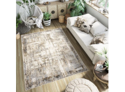 Kusový koberec HERA Pattern - hnedý/krémový