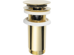 Omp Tea Umývadlová výpusť 5/4“, click-clack, veľká zátka, max 80mm, zlato 7533.370.5.3
