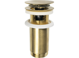Omp Tea Umývadlová výpusť 5/4“, click-clack, veľká zátka, max 80mm, zlato mat 7533.370.5.36
