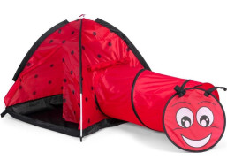 ECOTOYS Detský stan s vchodovým tunelom Lienka